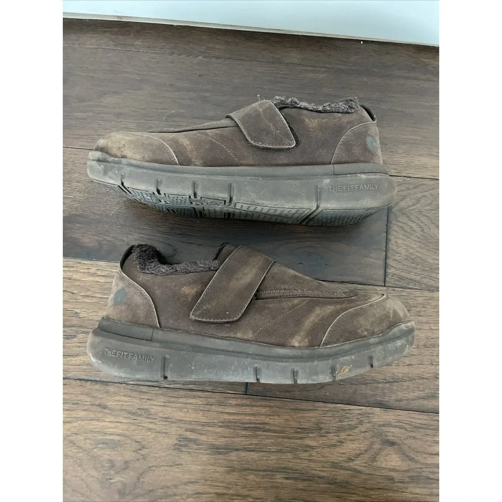 Fitville Brown Strap‎ Diabetic Shoes Mens Size 9.5 Wide